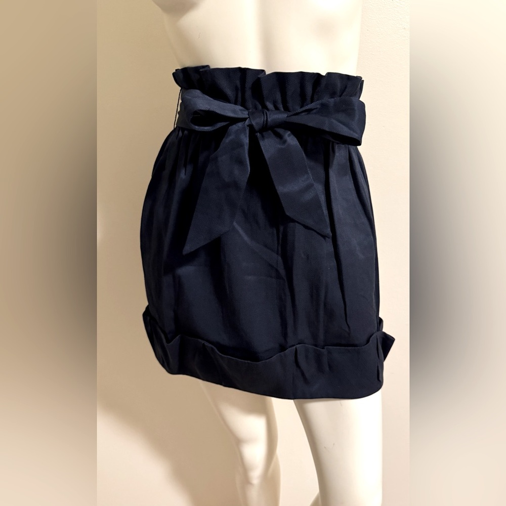 NWOT…BCBGeneration navy  Blue Skirt with Elegant Bow tie, size :2
